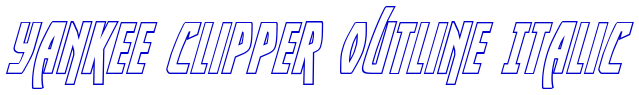 Yankee Clipper Outline Italic लिपि